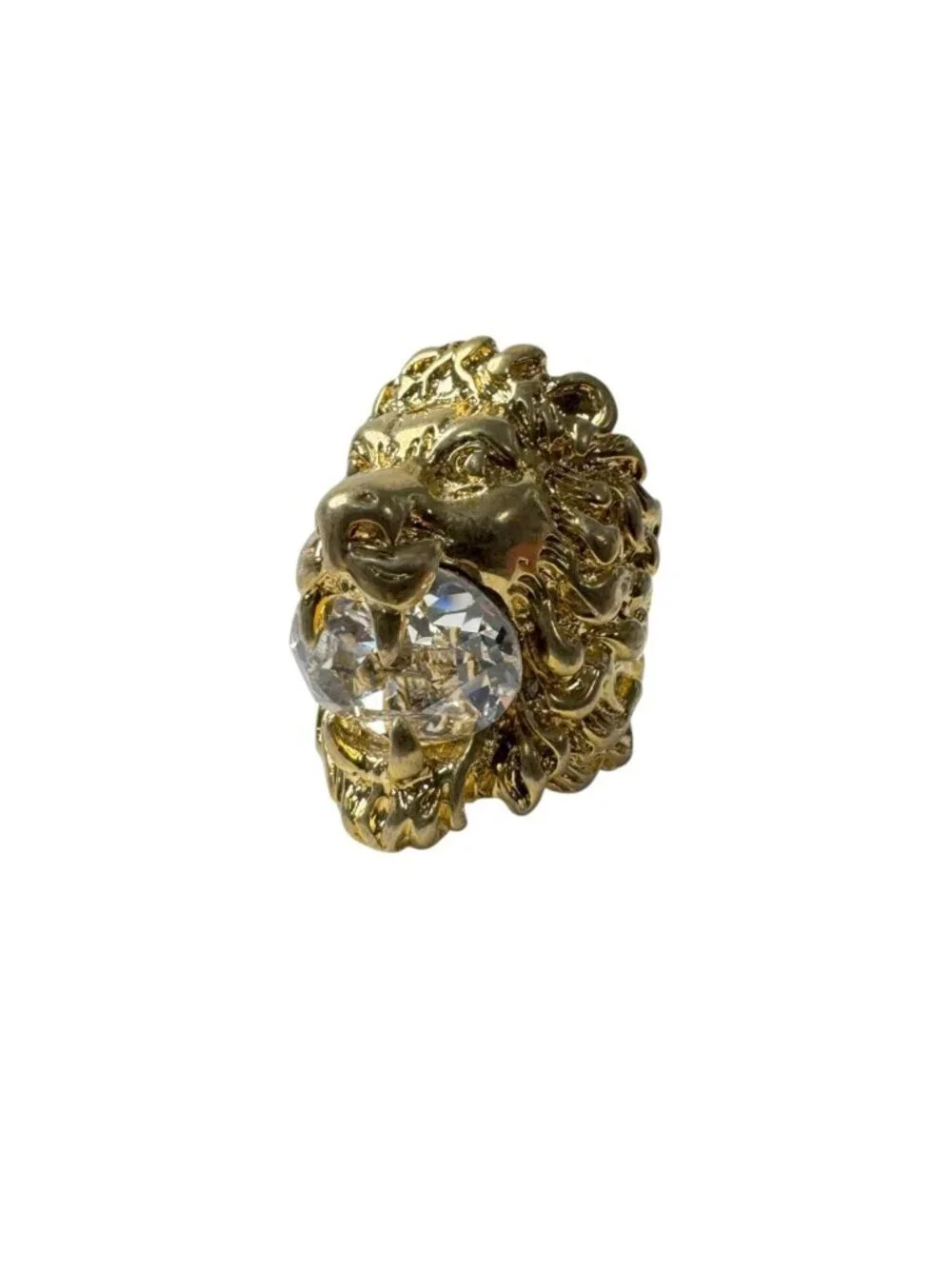 Gucci Lion Head Crystal Ring